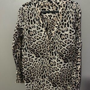 Zara cheetah print blouse